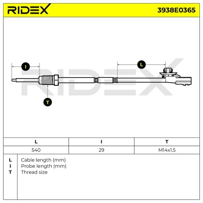 Czujnik temperatury spalin RIDEX 3938E0365 3938E0365 - foto 6