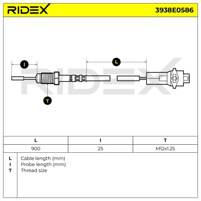 Czujnik temperatury spalin RIDEX 3938E0586 3938E0586 - foto 6