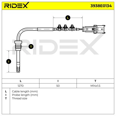 Czujnik temperatury spalin RIDEX 3938E0134 3938E0134 - foto 7