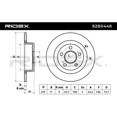 Tarcza hamulcowa RIDEX 82B0448 82B0448 - foto 4