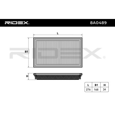 Filtr Powietrza RIDEX 8A0489 8A0489 - foto 4