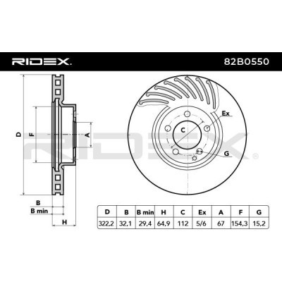 Tarcza hamulcowa RIDEX 82B0550 82B0550 - foto 3