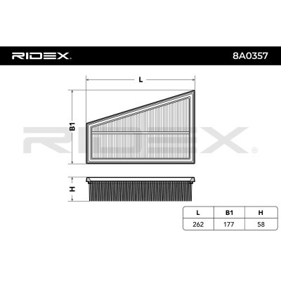 Filtr Powietrza RIDEX 8A0357 8A0357 - foto 3