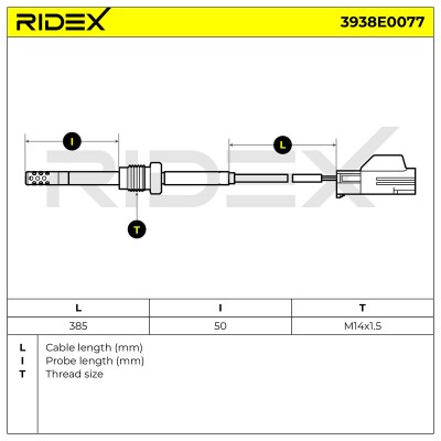 Czujnik temperatury spalin RIDEX 3938E0077 3938E0077 - foto 6