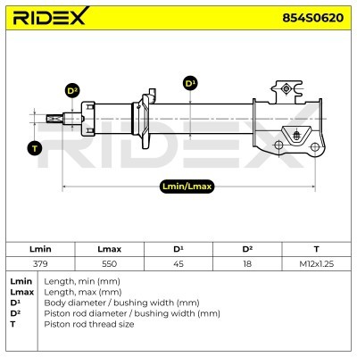 Amortyzator RIDEX 854S0620 854S0620 - foto 8