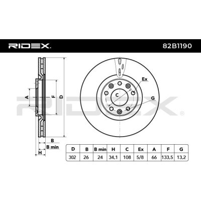 Tarcza hamulcowa RIDEX 82B1190 82B1190 - foto 3