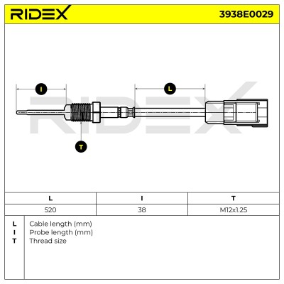 Czujnik temperatury spalin RIDEX 3938E0029 3938E0029 - foto 6