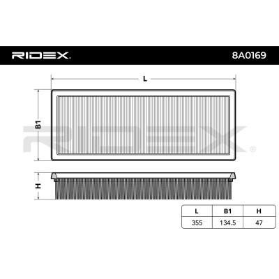Filtr Powietrza RIDEX 8A0169 8A0169 - foto 6