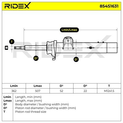 Amortyzator RIDEX 854S1631 854S1631 - foto 5