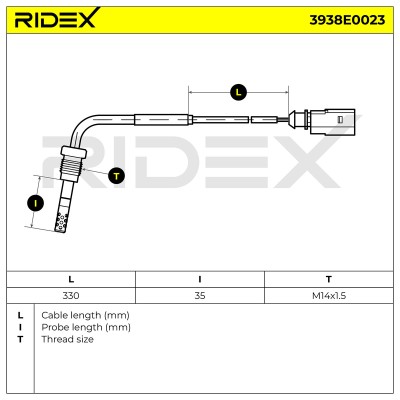 Czujnik temperatury spalin RIDEX 3938E0023 3938E0023 - foto 7