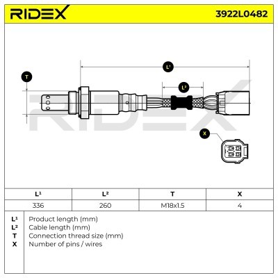 Sonda Lambda RIDEX 3922L0482 3922L0482 - foto 6