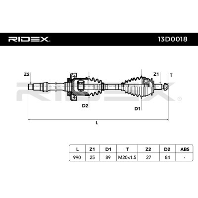 Półoś Napędowa RIDEX 13D0018 13D0018 - foto 7