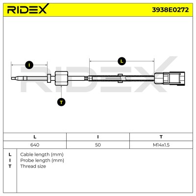 Czujnik temperatury spalin RIDEX 3938E0272 3938E0272 - foto 6