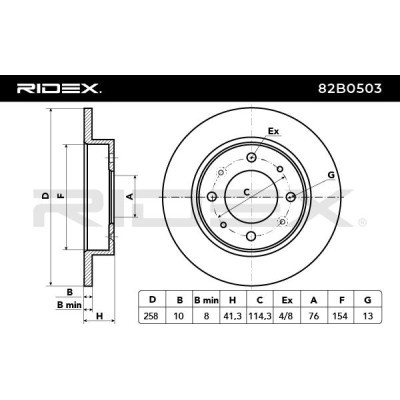 Tarcza hamulcowa RIDEX 82B0503 82B0503 - foto 3