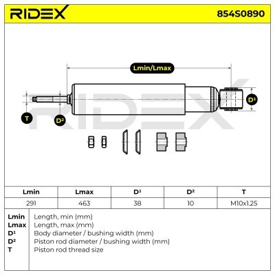 Amortyzator RIDEX 854S0890 854S0890 - foto 4