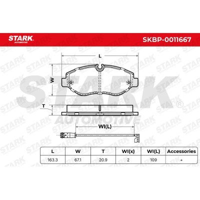 Klocki hamulcowe Stark SKBP-0011667 SKBP-0011667 - foto 3