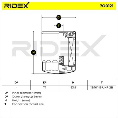 Filtr Oleju RIDEX 7O0121 7O0121 - foto 5
