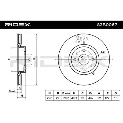 Tarcza hamulcowa RIDEX 82B0067 82B0067 - foto 3