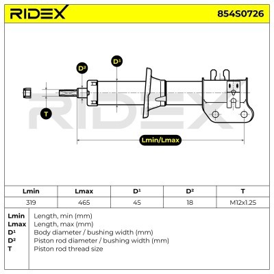 Amortyzator RIDEX 854S0726 854S0726 - foto 5
