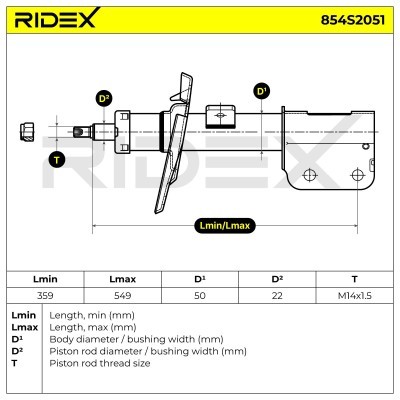 Amortyzator RIDEX 854S2051 854S2051 - foto 7