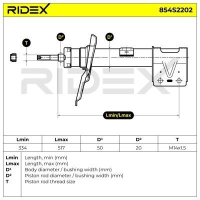 Amortyzator RIDEX 854S2202 854S2202 - foto 9