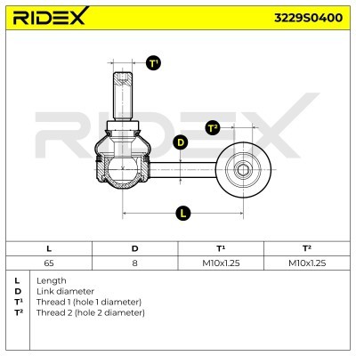 Łącznik Stabilizatora RIDEX 3229S0400 3229S0400 - foto 5