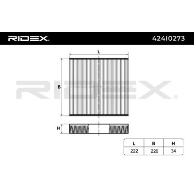 Filtr Kabinowy RIDEX 424I0273 424I0273 - foto 3