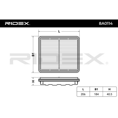 Filtr Powietrza RIDEX 8A0114 8A0114 - foto 6