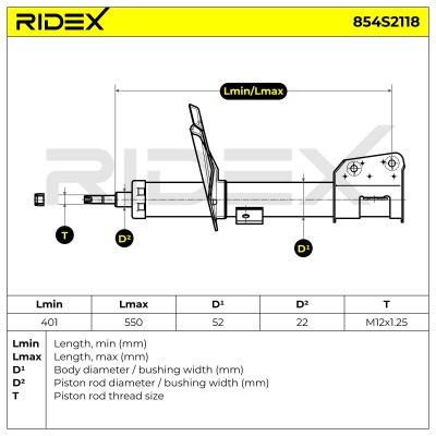 Amortyzator RIDEX 854S2118 854S2118 - foto 9