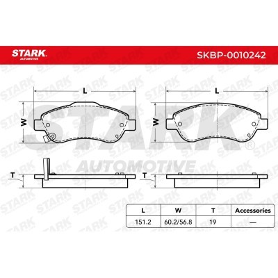 Klocki hamulcowe Stark SKBP-0010242 SKBP-0010242 - foto 3