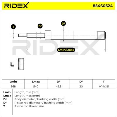 Amortyzator RIDEX 854S0524 854S0524 - foto 3