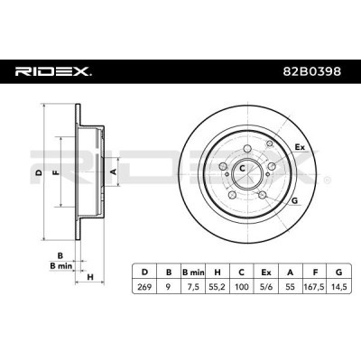 Tarcza hamulcowa RIDEX 82B0398 82B0398 - foto 4