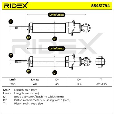 Amortyzator RIDEX 854S1794 854S1794 - foto 5