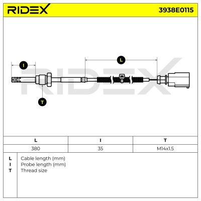 Czujnik temperatury spalin RIDEX 3938E0115 3938E0115 - foto 6