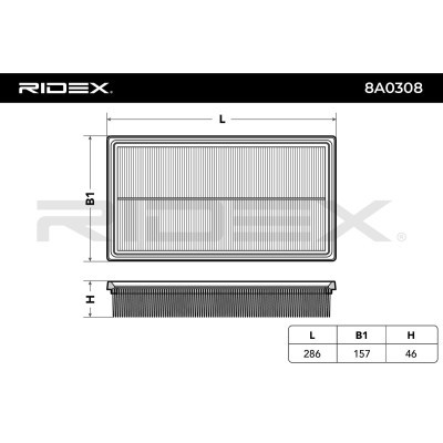Filtr Powietrza RIDEX 8A0308 8A0308 - foto 6