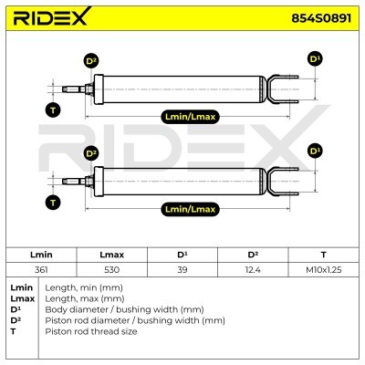 Amortyzator RIDEX 854S0891 854S0891 - foto 4