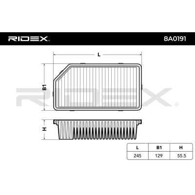 Filtr Powietrza RIDEX 8A0191 8A0191 - foto 3