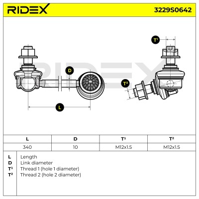 Łącznik Stabilizatora RIDEX 3229S0642 3229S0642 - foto 6