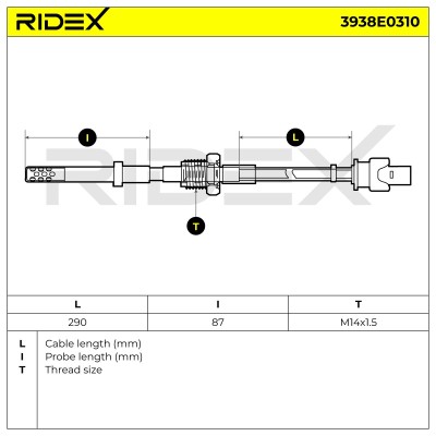 Czujnik temperatury spalin RIDEX 3938E0310 3938E0310 - foto 6