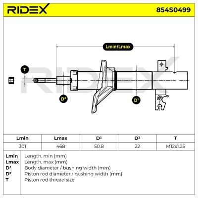 Amortyzator RIDEX 854S0499 854S0499 - foto 6