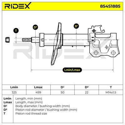 Amortyzator RIDEX 854S1885 854S1885 - foto 6
