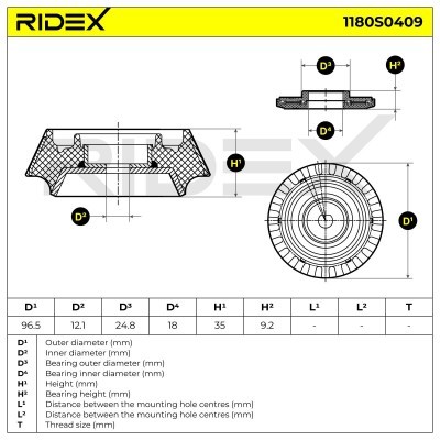 Mocowanie Amortyzatora RIDEX 1180S0409 1180S0409 - foto 5