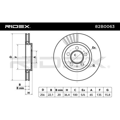 Tarcza hamulcowa RIDEX 82B0063 82B0063 - foto 3