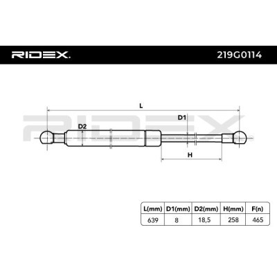 Amortyzator Pokrywy Bagażnika RIDEX 219G0114 219G0114 - foto 7