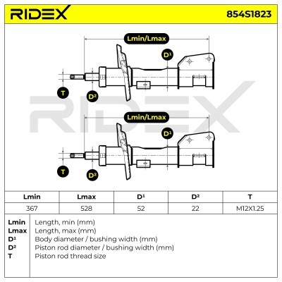 Amortyzator RIDEX 854S1823 854S1823 - foto 4