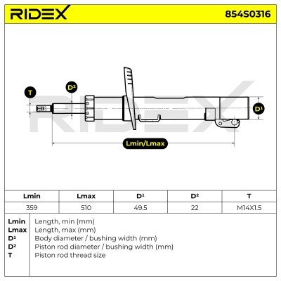 Amortyzator RIDEX 854S0316 854S0316 - foto 7