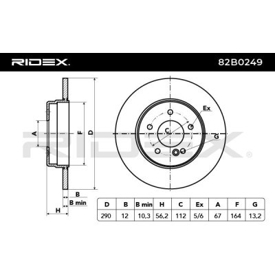 Tarcza hamulcowa RIDEX 82B0249 82B0249 - foto 3