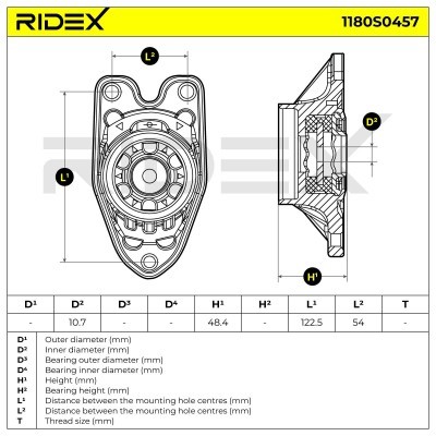 Mocowanie Amortyzatora RIDEX 1180S0457 1180S0457 - foto 5