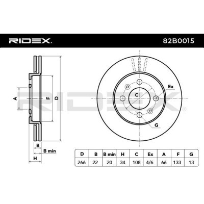 Tarcza hamulcowa RIDEX 82B0015 82B0015 - foto 4