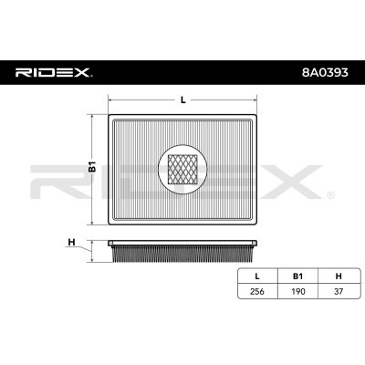Filtr Powietrza RIDEX 8A0393 8A0393 - foto 6